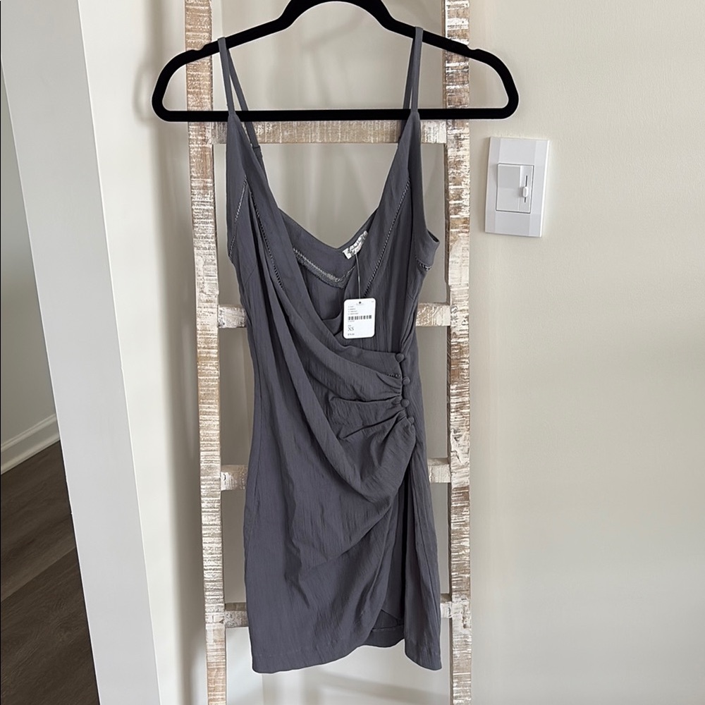 Free People Charcoal Wrap Dress